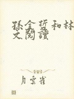 孙金哲和林岚全文阅读