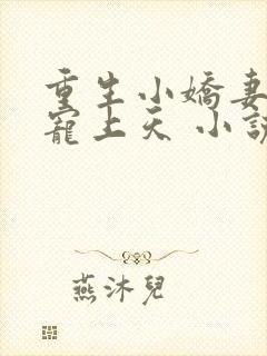 重生小娇妻大佬宠上天 小说