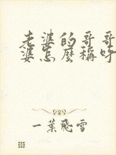 老婆的哥哥的老婆怎么称呼