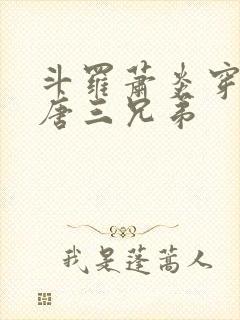 斗罗萧炎穿成越唐三兄弟