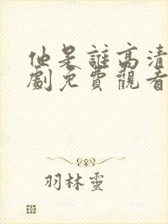 他是谁高清电视剧免费观看完整版