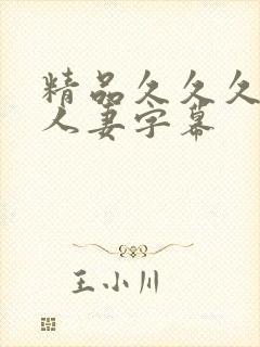 精品久久久中文人妻字幕