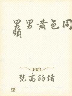 男男黄色同性视频