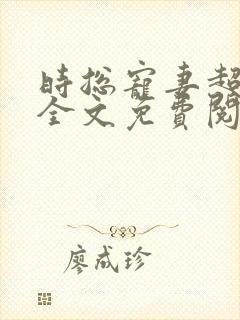 时总宠妻超无敌全文免费阅读封面