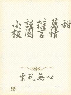 小说推荐甜宠文校园言情