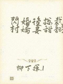 闪婚后总裁的农村娇妻甜翻了高清