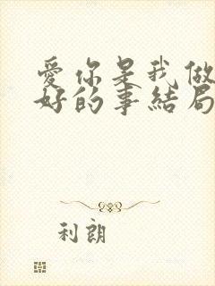 爱你是我做过最好的事结局封面