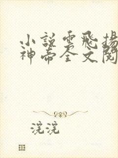 小说云飞扬天武神帝全文阅读免费