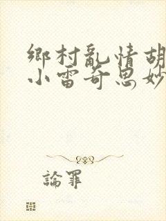 乡村乱情胡秀英小雷奇思妙想小说封面