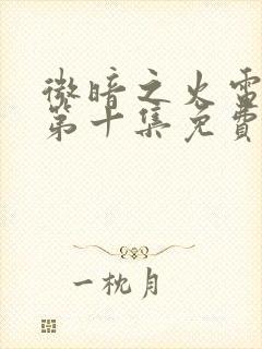 微暗之火电视剧第十集免费观看全集高清封面