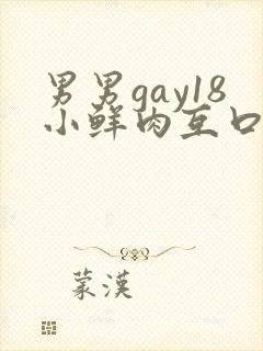 男男gay18小鲜肉互口