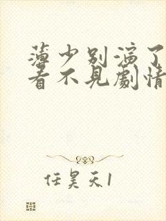 薄少别演了夫人看不见剧情