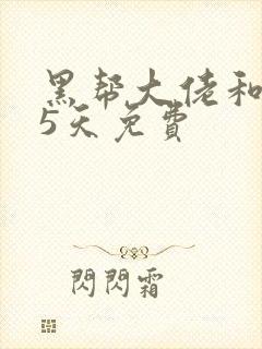 黑帮大佬和365天免费