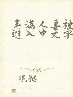 丰满人妻被猛烈进入中文字幕