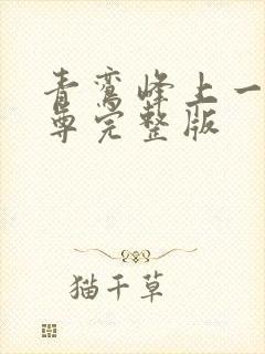 青鸾峰上一剑独尊完整版