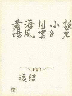 黄海川小说《官场风云》免费听书