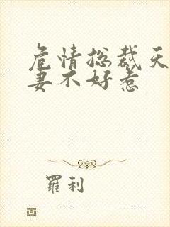 危情总裁天价前妻不好惹封面