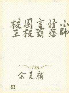 校园言情小说男主校霸痞帅