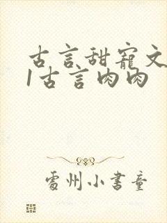 古言甜宠文1v1古言肉肉