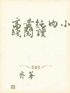 高黄纯肉小说在线阅读