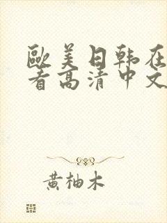 欧美日韩在线观看高清中文字幕封面