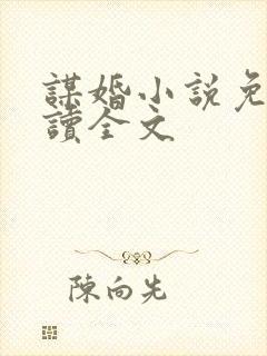 谋婚小说免费阅读全文