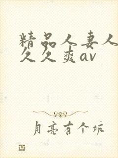 精品人妻人人爽久久爽av