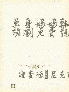 单身妈妈韩剧电视剧免费观看_第17集