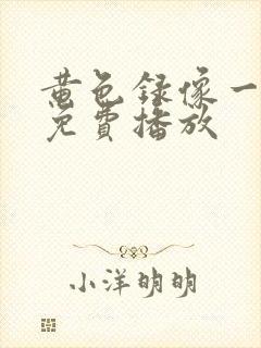 黄色录像一级片免费播放