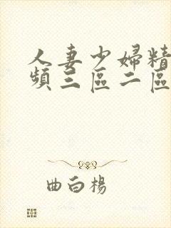 人妻少妇精品视频三区二区一区