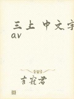 三上 中文字幕av封面
