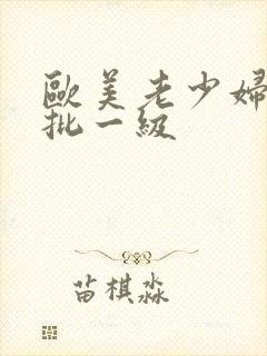 欧美老少妇日操批一级封面