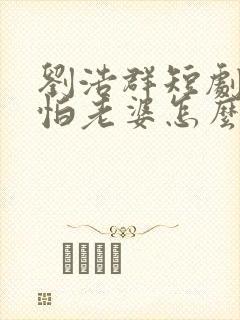 刘浩群短剧我就怕老婆怎么了在线观看