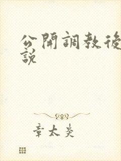 公开调教后穴小说