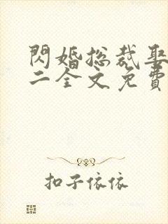 闪婚总裁娶一送二全文免费阅读