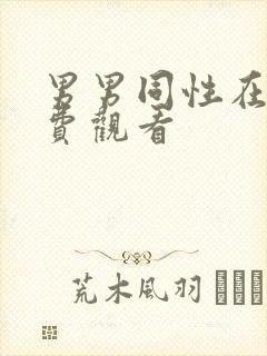 男男同性在线免费观看