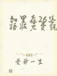 加里森26集国语版免费观看高清