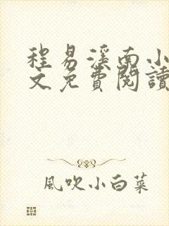 程易溪南小说全文免费阅读封面