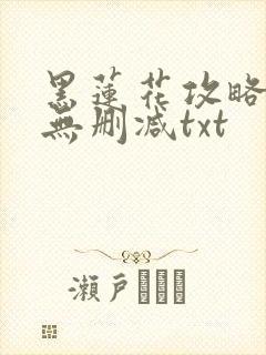 黑莲花攻略手册无删减txt