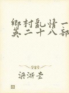 乡村乱情一胡秀英二十八部封面