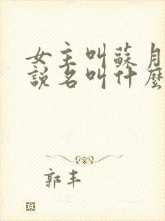 女主叫苏月的小说名叫什么