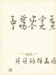 王爷你今天后悔了吗全文免费阅读封面