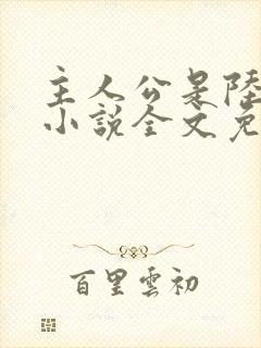 主人公是陆鸣的小说全文免费阅读封面