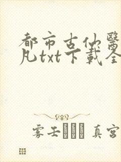 都市古仙医叶不凡txt下载全本免费