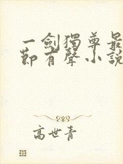 一剑独尊最新章节有声小说封面