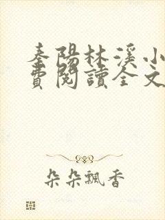 秦阳林溪小说免费阅读全文最新章节