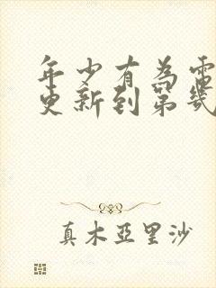 年少有为电视剧更新到第几集了