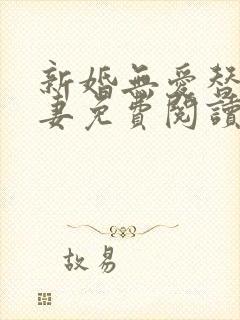 新婚无爱替罪前妻免费阅读全文