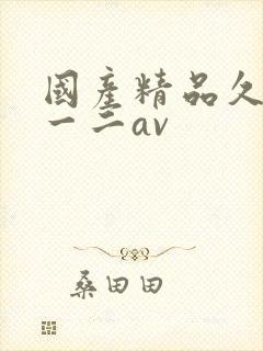 国产精品久久久一二av封面