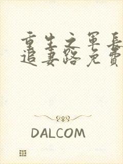 重生之军长漫漫追妻路免费阅读